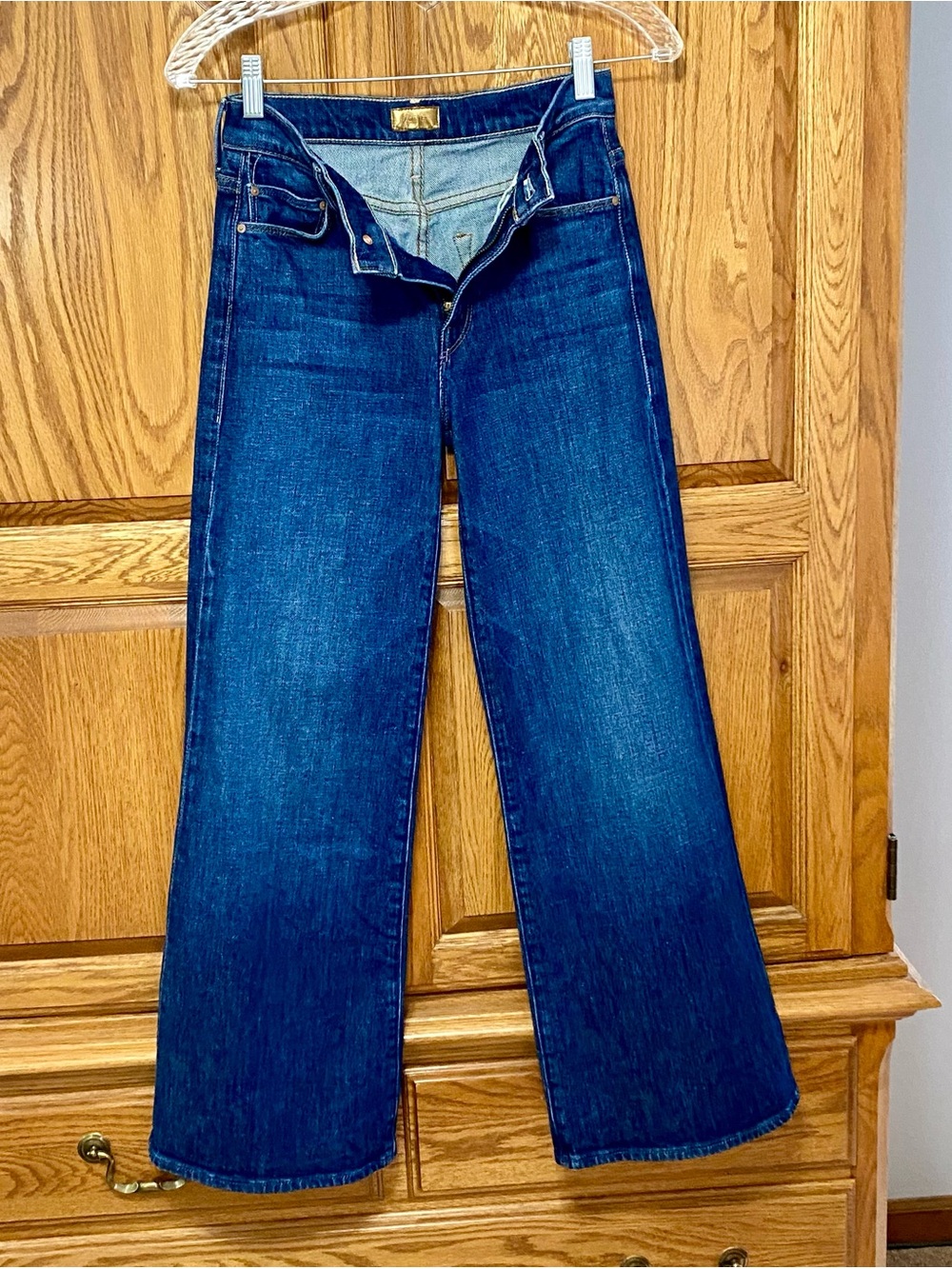 Mother The Twister Flood Clothing Optional Dark Wash Wide Leg Jeans Sz 23 - Picture 2 of 15